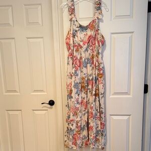 Torrid Floral Ruffle Strap Maxi Dress